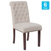 Flash Furniture 18.5 W, 27.5 L, 39.75 H 6-BT-P-BGE-FAB-GG